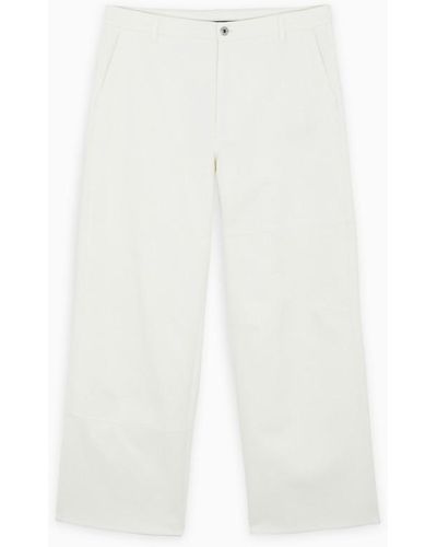 Valentino Trousers In Double Cotton - White