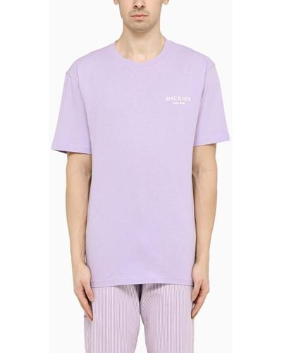 Dickies T-shirt lilla/bianca in cotone - Viola
