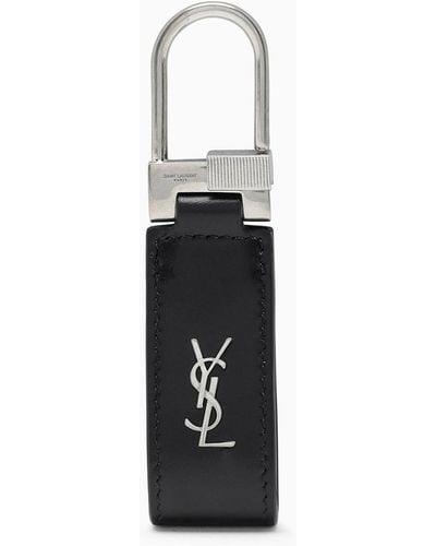 Saint Laurent Leather Key Case - Black