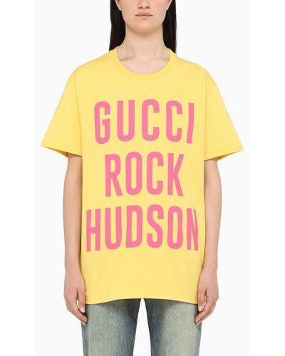 Gucci T-shirt " rock hudson" gialla - Giallo