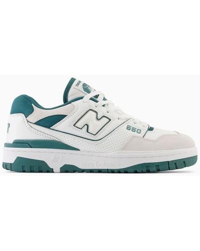 New Balance Sneaker bassa 550 bianca/verde - Bianco