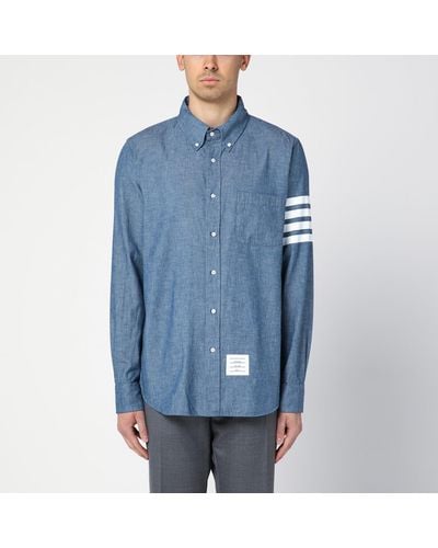 Thom Browne Cotton Button-down Shirt - Blue