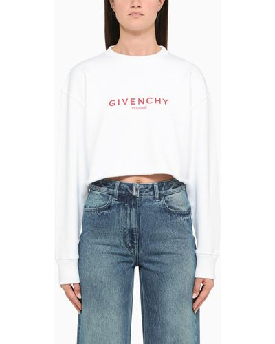 Givenchy Cropped Sweatshirt With Logo - Blue