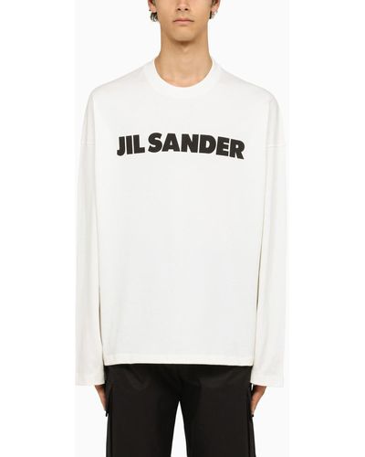 Jil Sander Logoed Crew-neck Sweatshirt - White