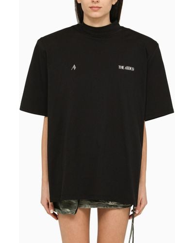 The Attico T-Shirt With Maxi Shoulders - Black