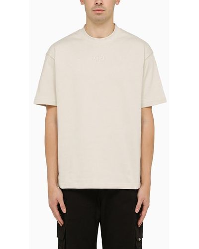 44 Label Group T-shirt girocollo bianca con stampa - Neutro