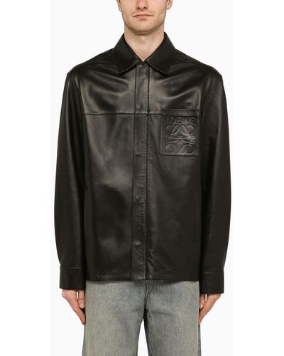 Loewe Leather Shirt - Black