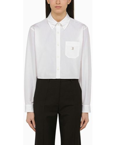 Givenchy Camicia corta bianca in cotone - Bianco