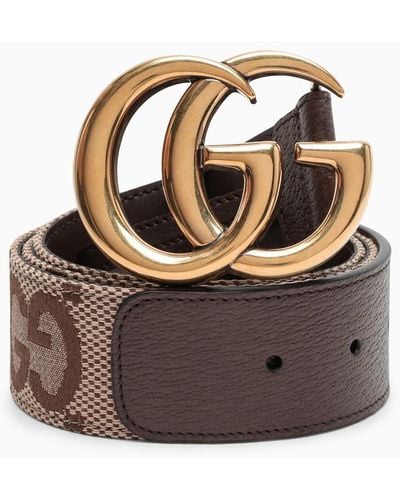 Gucci Cintura larga jumbo gg marmont - Marrone