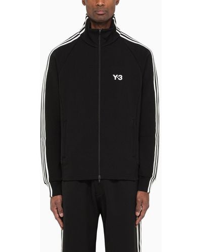 Y-3 And White Track Sweater With Logo - Black