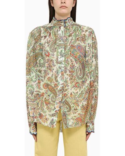 Etro Camicia con stampa floreale in cotone - Metallizzato