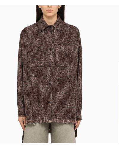 DESTIN - Checked Wool-blend Shirt