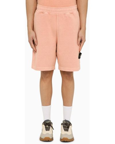 Stone Island Rust-coloured Cotton Bermuda Shorts - Pink