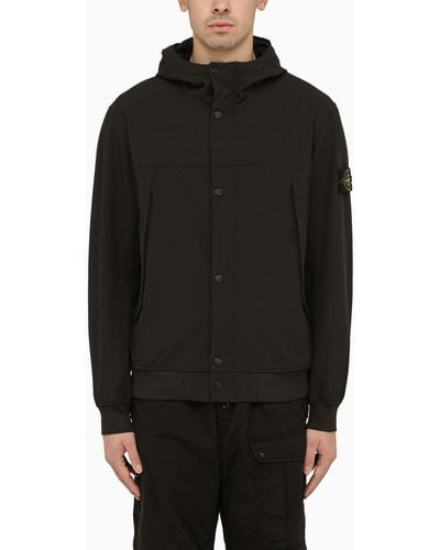 Stone Island Light Soft Shell-r Jacket - Black