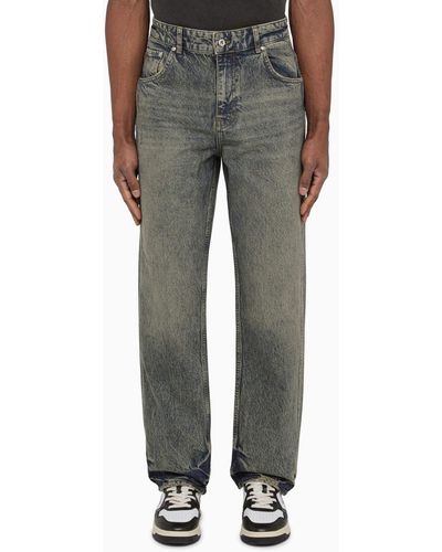 Represent Washed-Effect Denim Jeans - Grey