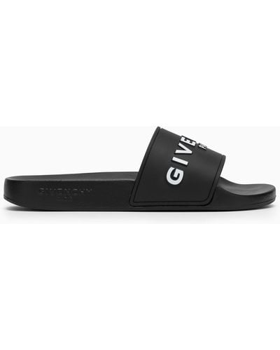 Givenchy Slide Slippers With Logo - Black