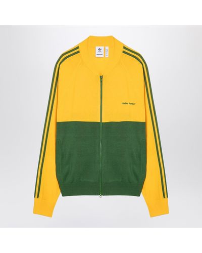Adidas by Wales Bonner Yellow/green Cotton Zip Sweatshirt