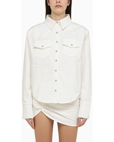 The Mannei Denim Erskine Shirt Jacket - White