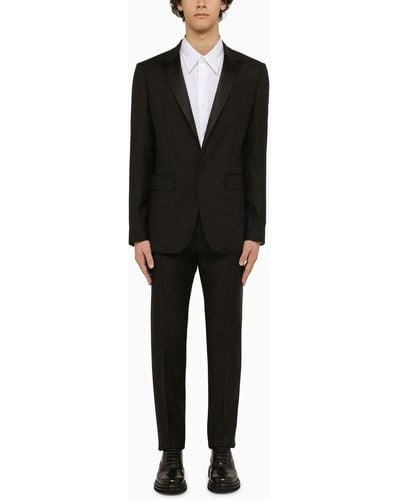 DSquared² Single Breasted Wool Suit - Black