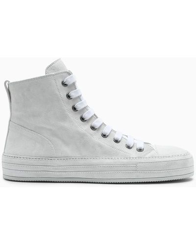 Ann Demeulemeester Suede High Trainers - White