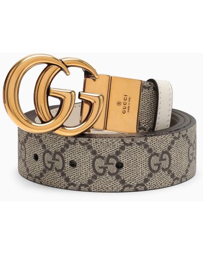 Gucci gg Marmont /white Belt - Metallic