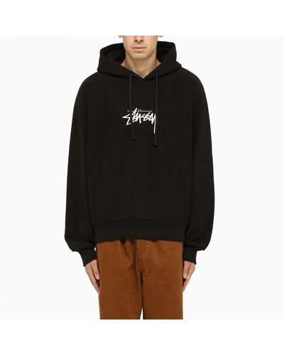 Felpa stussy cheap nera con cappuccio