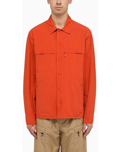 3 MONCLER GRENOBLE Giacca camicia nax rossa - Arancione