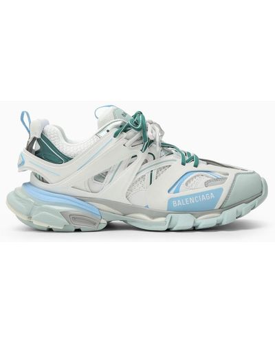 Balenciaga Sneaker track bianca/blu/grigia in mesh e nylon