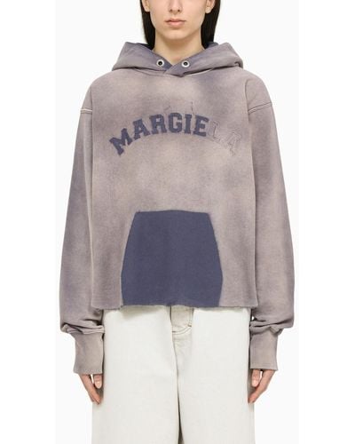 Maison Margiela Felpa lilla effetto vintage - Grigio