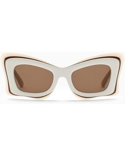 Loewe Butterfly /beige Acetate Sunglasses - Brown