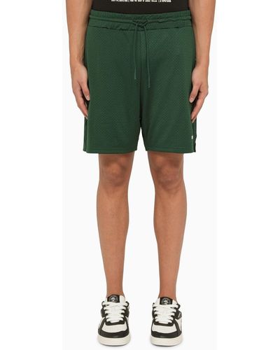 Represent Green Mesh Bermuda Shorts