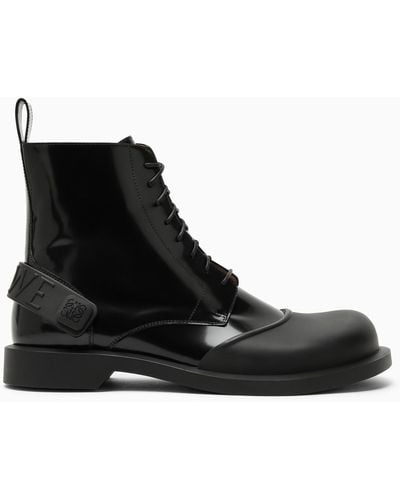 Loewe Campo Lace-up Boots - Black