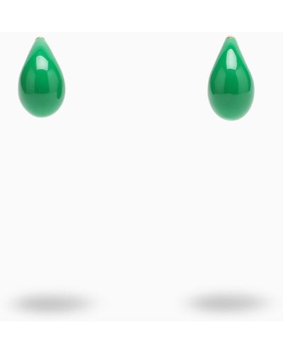 Bottega Veneta Parakeet Drop Earrings - Green