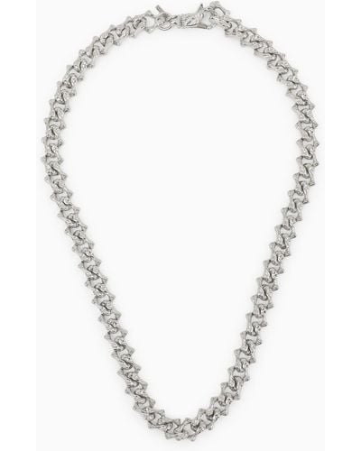 Emanuele Bicocchi Silver 925 Chain Necklace With Arabesques - Metallic