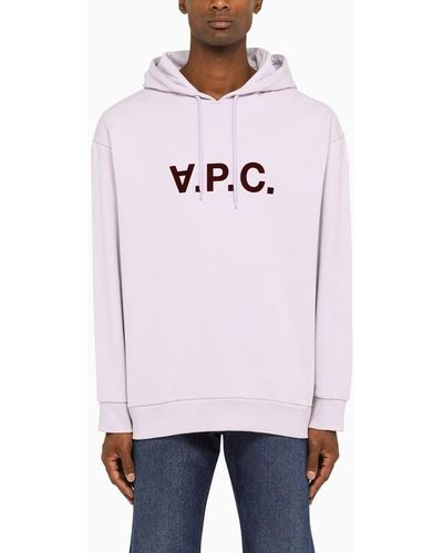 A.P.C. Milo Hell Lila Hoodie in Jersey - Rosso