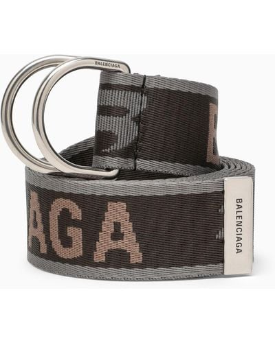 Balenciaga Khaki D Ring Belt - Metallic