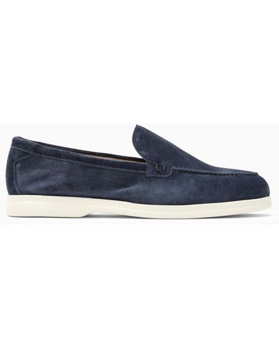 Doucal's Suede Moccasin - Blue