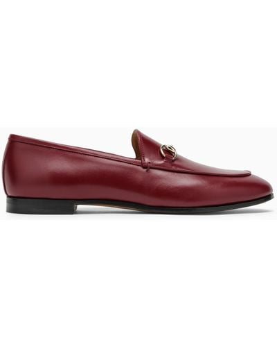 Gucci Leather Jordaan Loafer - Red