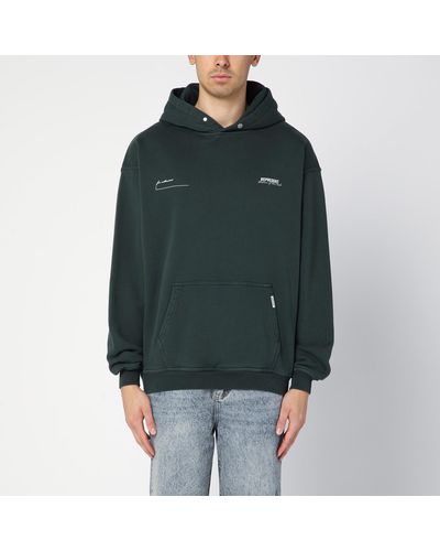 Represent Forest Cotton Hoodie With Logo - Green