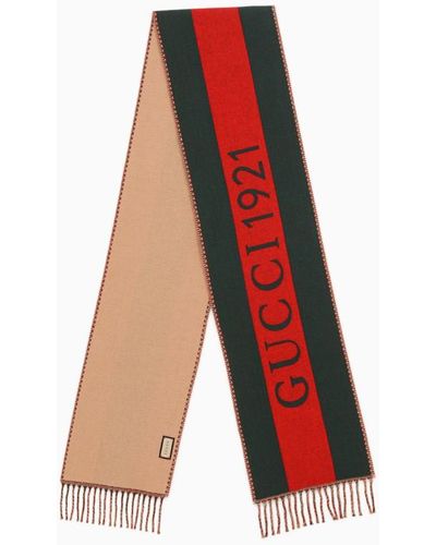 Gucci Sciarpa con motivo web in lana jacquard - Multicolore