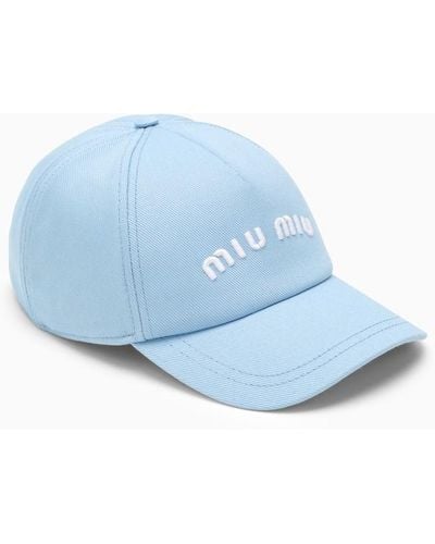 Miu Miu Cappello da baseball con ricamo - Blu