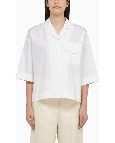 Sportmax Short-sleeved Cotton Shirt - White