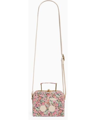 Bonpoint Aimane Coral Cotton Suitcase Bag - White