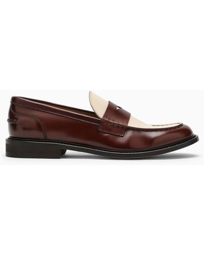 Doucal's Classic Two-tone Leather Moccasin - Brown