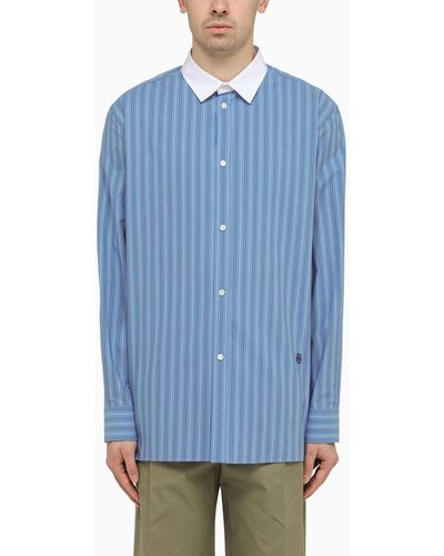 Loewe Stone Striped Long Sleeve Shirt - Blue