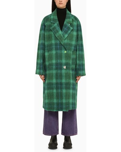 ANDERSSON BELL /blue Check Coat - Green