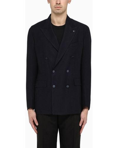 Tagliatore New York Wool Double-breasted Jacket - Black