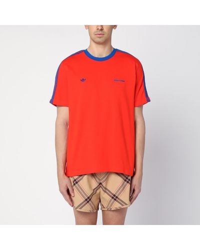 Adidas by Wales Bonner Cotton T-shirt With Stripes - Red