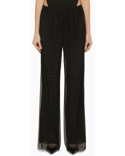 Philosophy Pantalone in tulle con strass - Nero