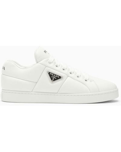 Prada Padded Leather Trainer - White